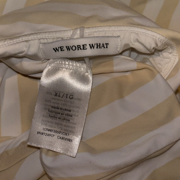 WeWoreWhat Positano Stripe Off Shoulder Swim Top with matching cheeky bottom!!! - Picture 8 of 8